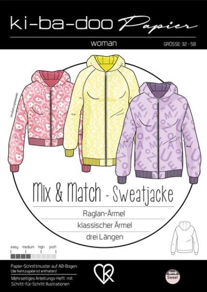 Papierschnittmuster - Mix&Match Sweatjacke Damen von ki-ba-doo